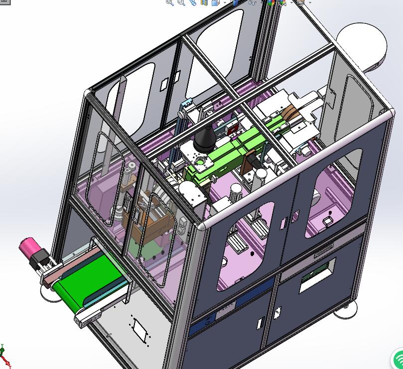 非标自动化钢带螺钉视觉检测机 全套3D模型图纸3D模型SolidWorks三维设计图
