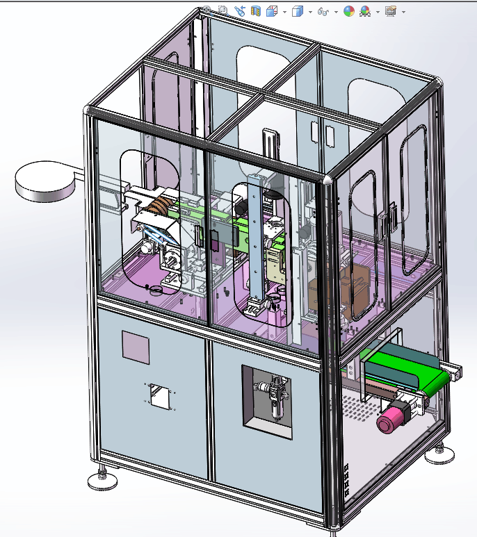 非标自动化钢带螺钉视觉检测机 全套3D模型图纸3D模型SolidWorks三维设计图