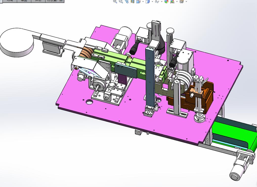 非标自动化钢带螺钉视觉检测机 全套3D模型图纸3D模型SolidWorks三维设计图