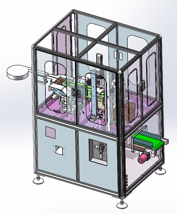 非标自动化钢带螺钉视觉检测机 全套3D模型图纸3D模型SolidWorks三维设计图