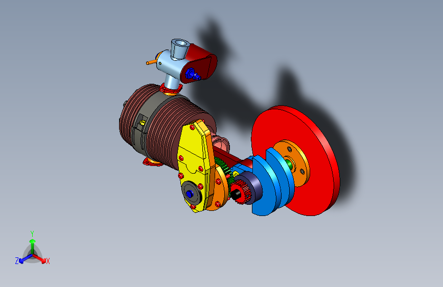 Barr and Stroud发动机内部结构3D图纸