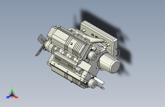 V8发动机三维模型3D图设计