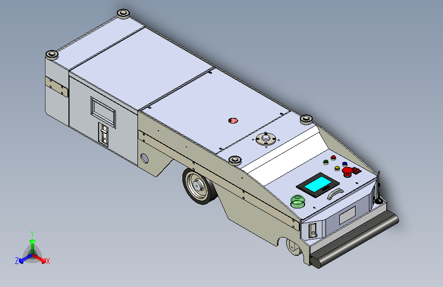 详细潜伏式AGV3D图纸三维模型