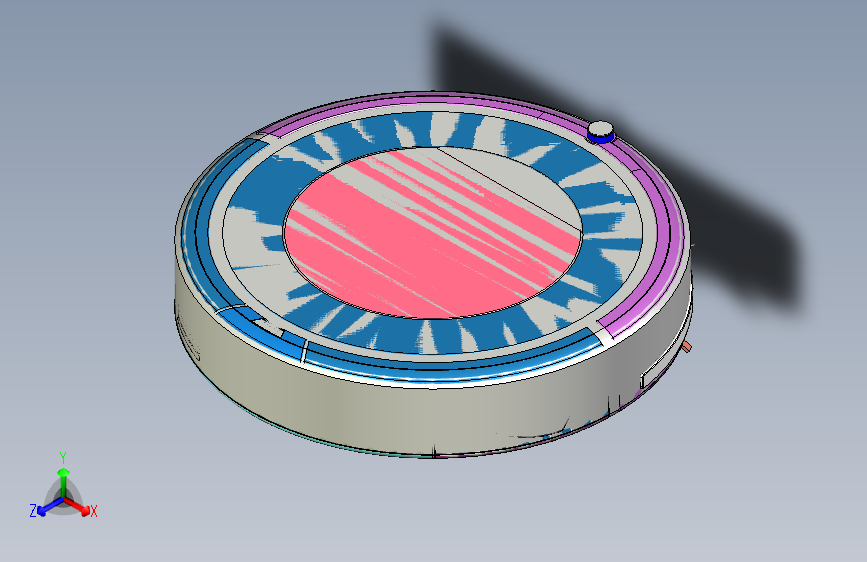 智能扫地机器人3D模型图纸