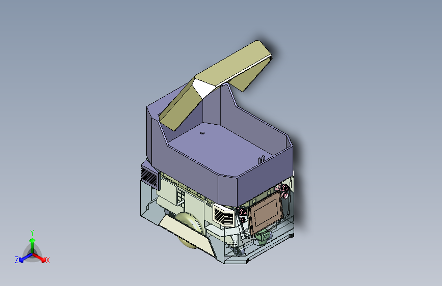 仓储物流AGV自动引导运输小车3D