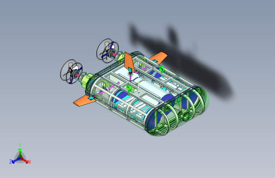 水下机器人三维设计含SW模型3D建模150