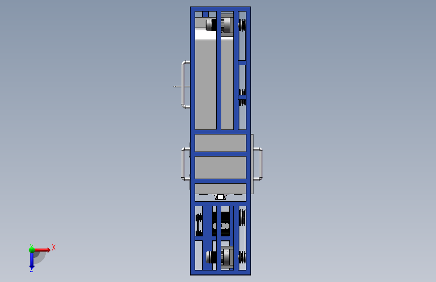 甘蔗去皮切断机 俯视图