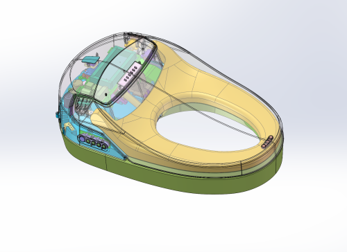 智能马桶座便器结构设计三维模型3D建模SW