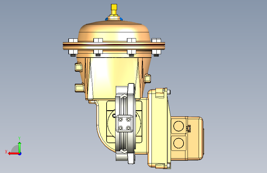 G13288-阀体尺寸3阀门和定位器(FISHER)” 背面视图