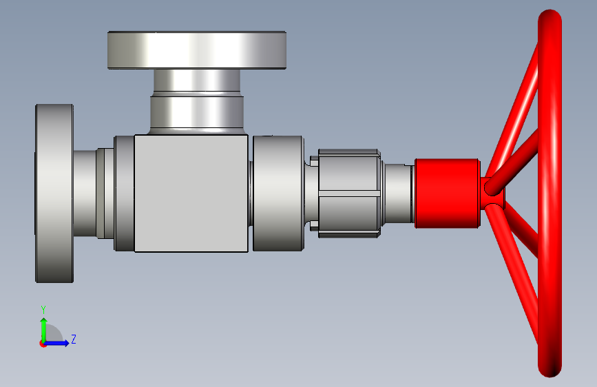 G13539-截止阀和控制阀DN80+PN320(4600psi)” 左侧视图