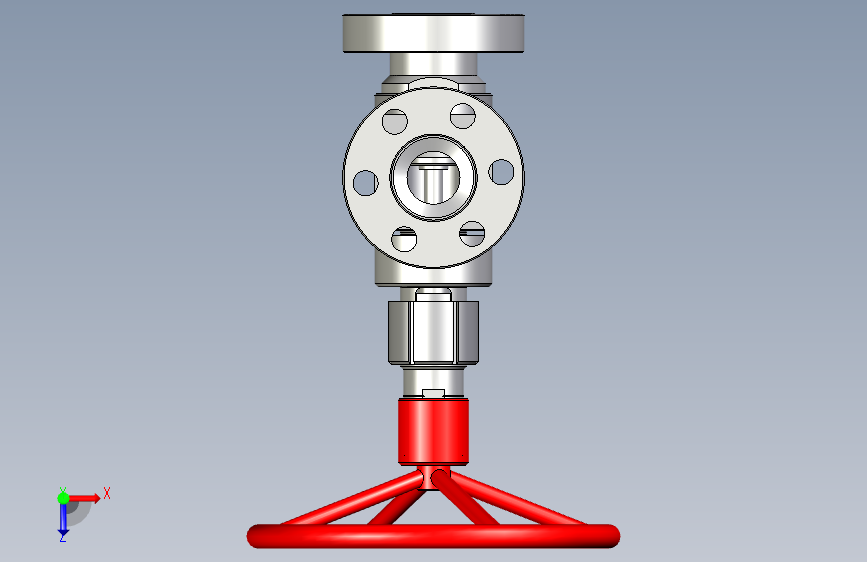 G13539-截止阀和控制阀DN80+PN320(4600psi)” 俯视图