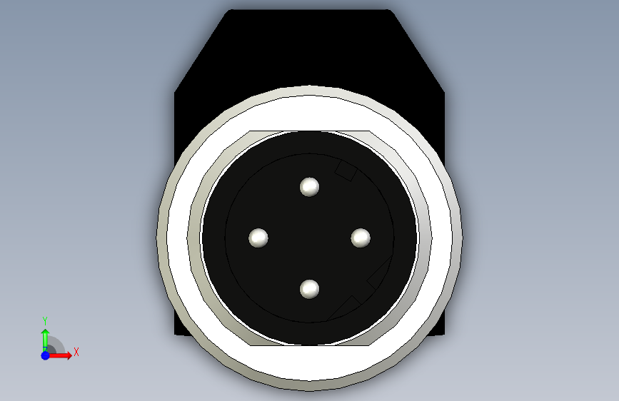 Festo费斯托电缆线接头接口8040454_NEBC-D12G4-ES-10-S-R3G4-ET 正面视图