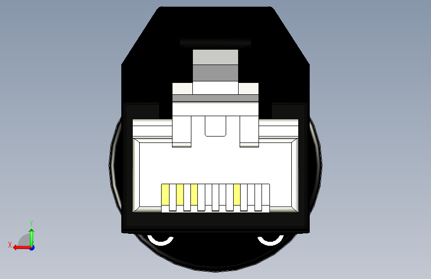 Festo费斯托电缆线接头接口8040454_NEBC-D12G4-ES-10-S-R3G4-ET 背面视图