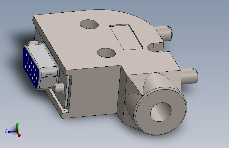 DB15插头_SOLIDWORKS 2024_模型图纸下载 – 懒石网