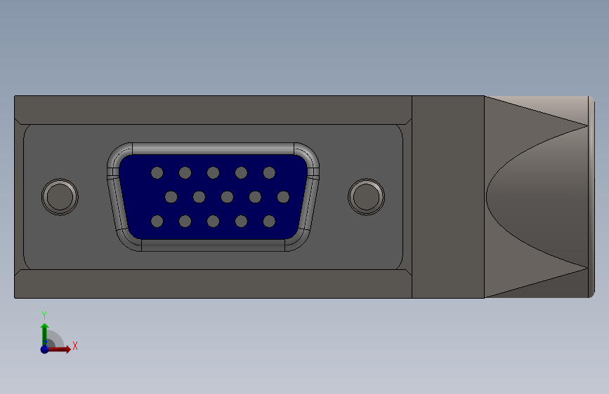 DB15插头_SOLIDWORKS 2024_模型图纸下载 – 懒石网