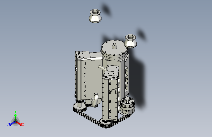 Carburator V8发动机模型3D图纸