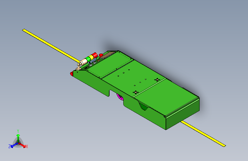 潜入式AGV小车3D图纸模型