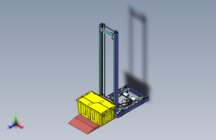 小型电动AGV 叉车3D模型