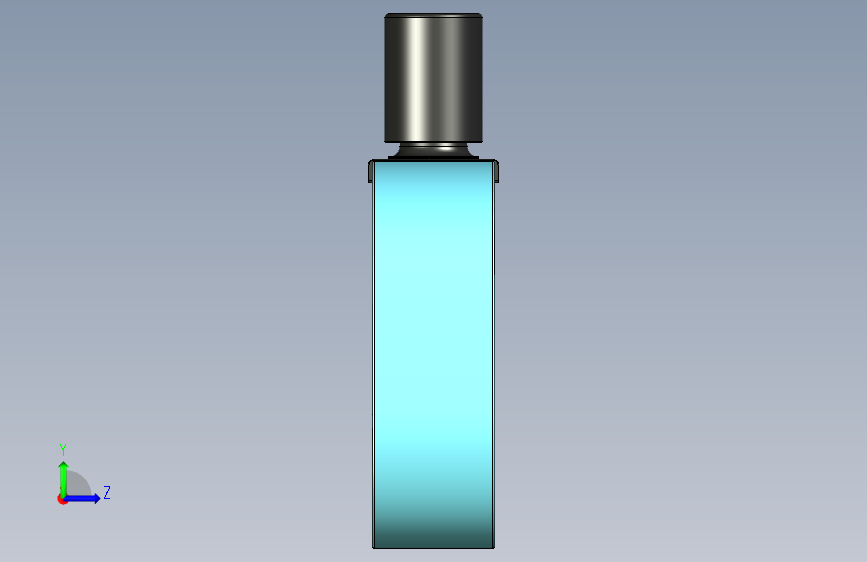 椭圆方型迪普蒂克香水瓶模型 左侧视图