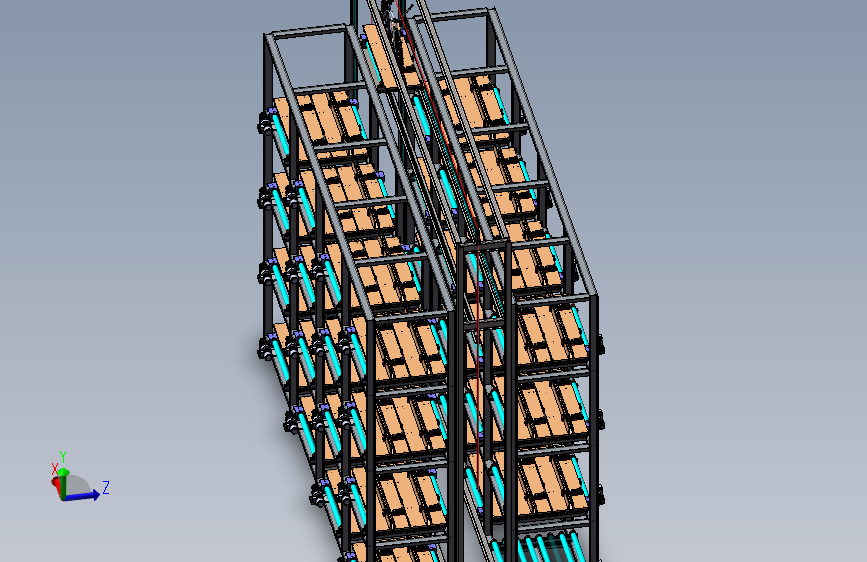 自行车停放立体车库_SOLIDWORKS 2021_模型图纸下载 – 懒石网