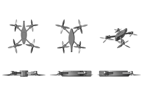 G17450-CubeQuadSat（CQS）-底盖Wit Drone Pro” 无人机