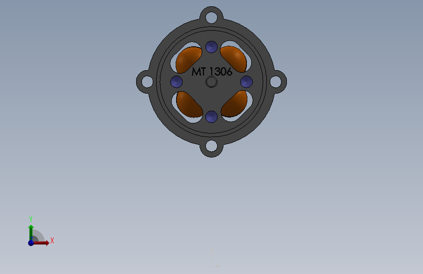 G17740-T MOTOR MT 1306” 无人机 正面视图