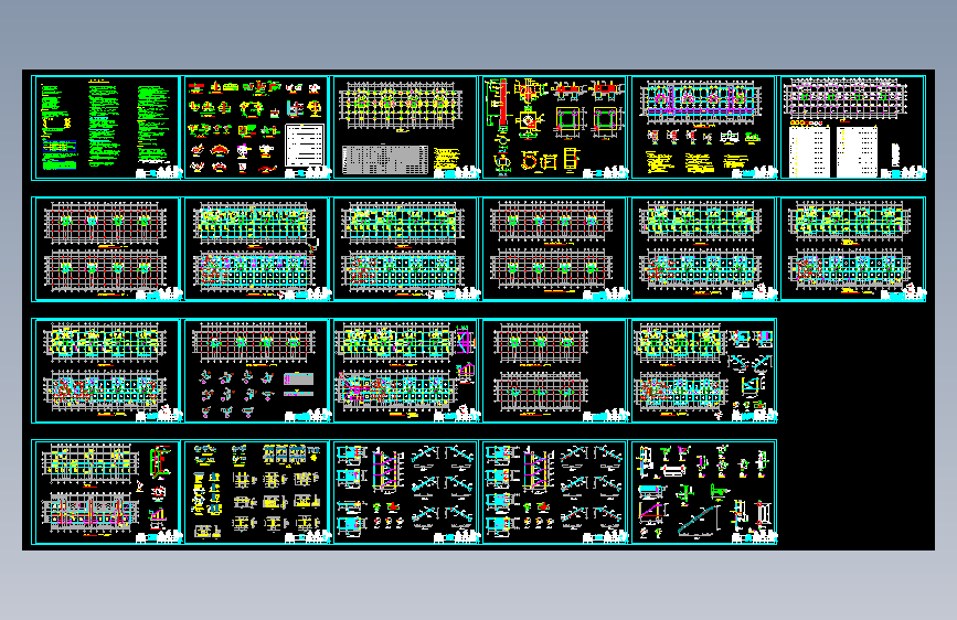 框剪结构小高层住宅楼结构施工图(12层桩基础坡屋面)