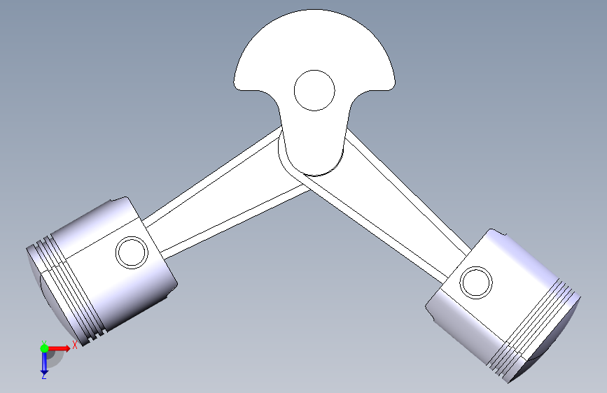 G15943-V-Twin发动机装配_CATIA+V5+3D模型”+阀门 俯视图