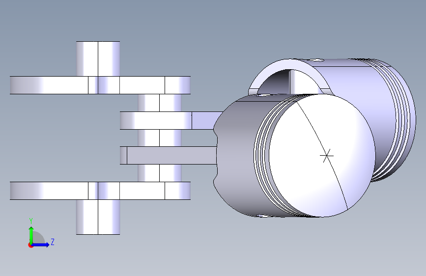 G15943-V-Twin发动机装配_CATIA+V5+3D模型”+阀门 左侧视图