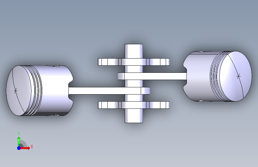 G15943-V-Twin发动机装配_CATIA+V5+3D模型”+阀门 正面视图