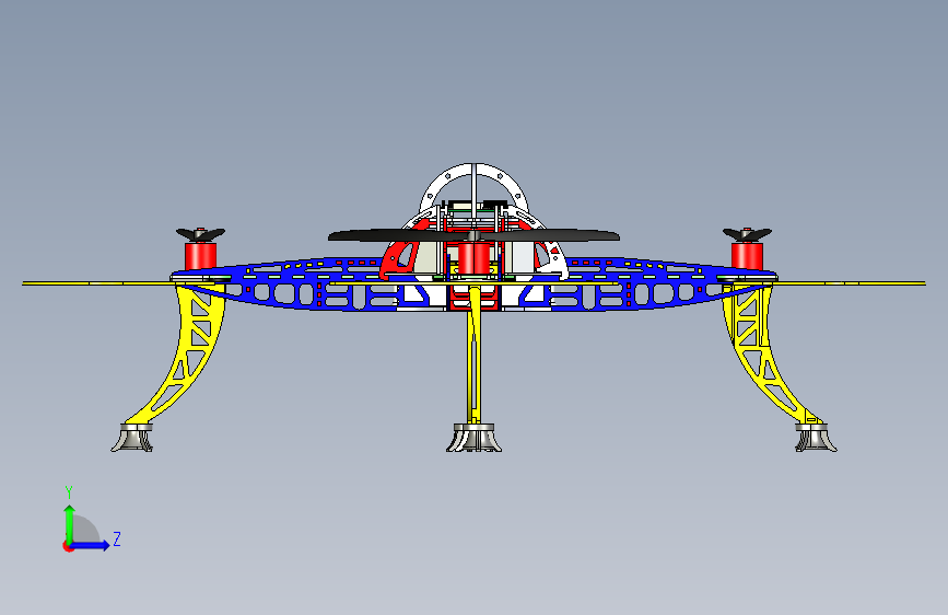 G16547-UAV+QuadCopter”+无人机 左侧视图