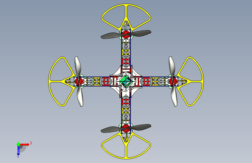 G16547-UAV+QuadCopter”+无人机 俯视图