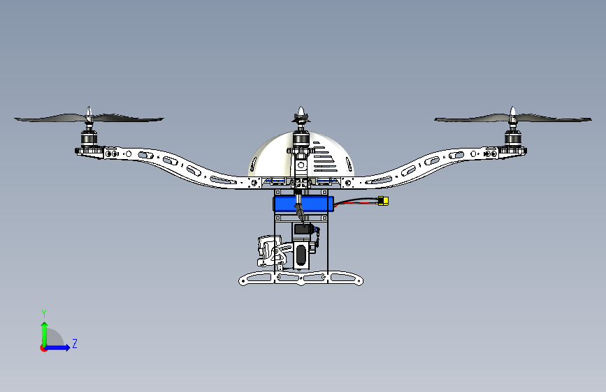 G16837-六轴飞行器_碳纤维”+无人机 左侧视图