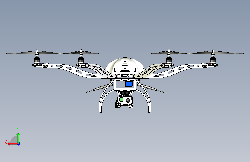 G16837-六轴飞行器_碳纤维”+无人机 背面视图