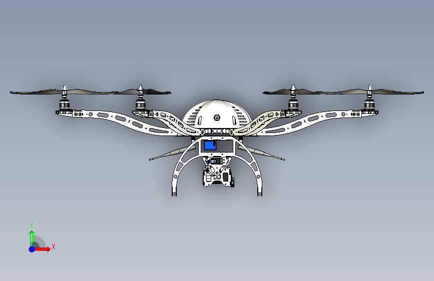 G16837-六轴飞行器_碳纤维”+无人机 正面视图
