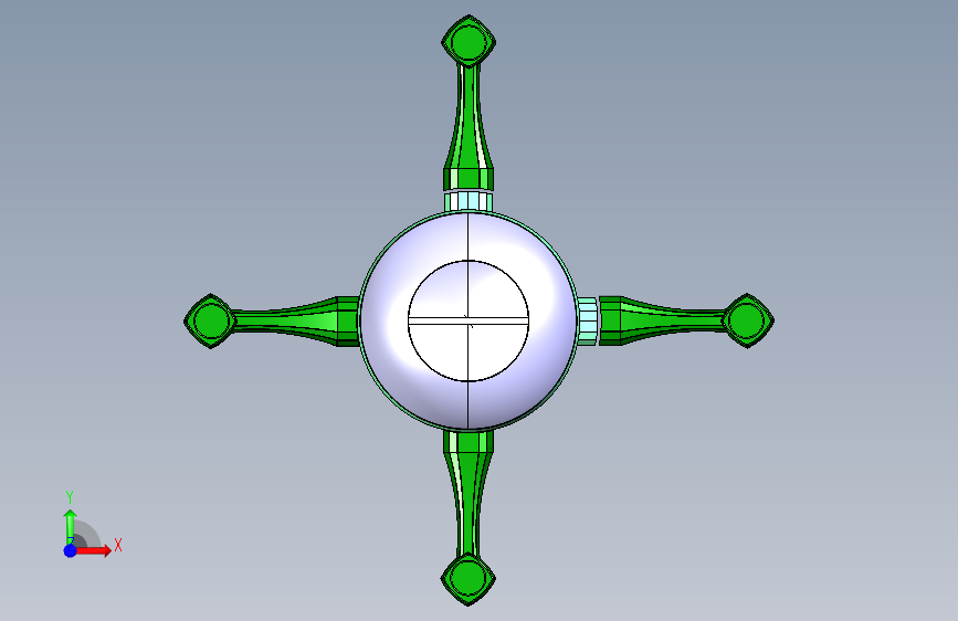 G17792-UfoDrone”+无人机 正面视图
