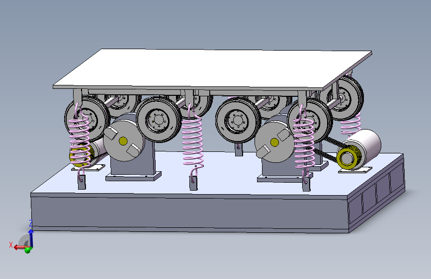 机械振动试验台CAD二维图纸和三维SW模型