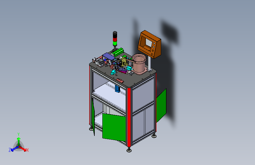 磁环绕线机设备3D图模型