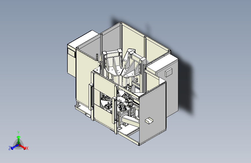 六工位组装机设备3D整机模型