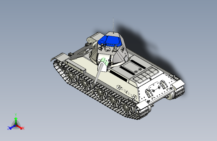 T34坦克 主视图
