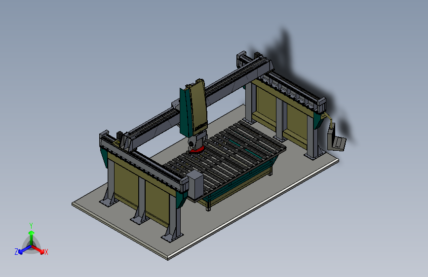 5轴加工机床设计3D图纸模型