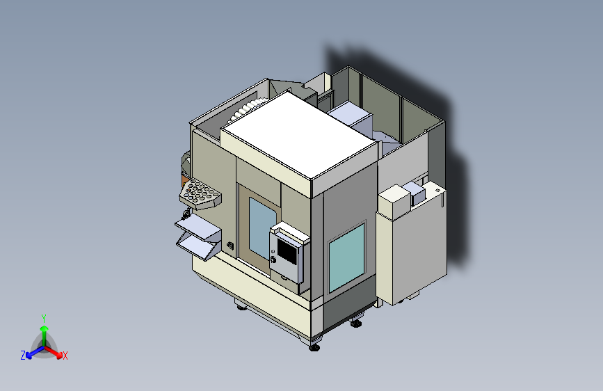 5轴CNC铣床设计模型3D图