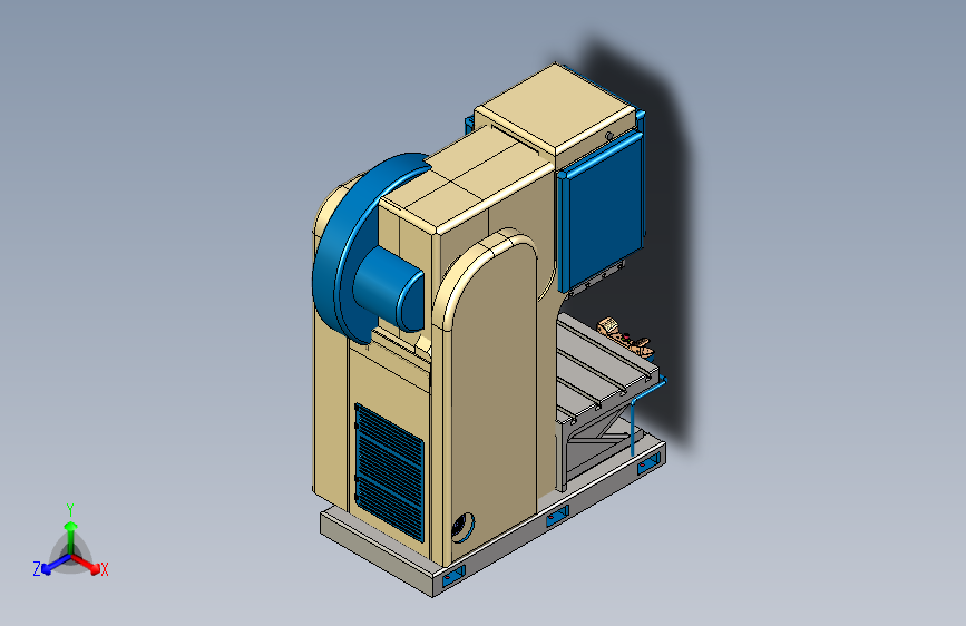 冲床3D模型图纸