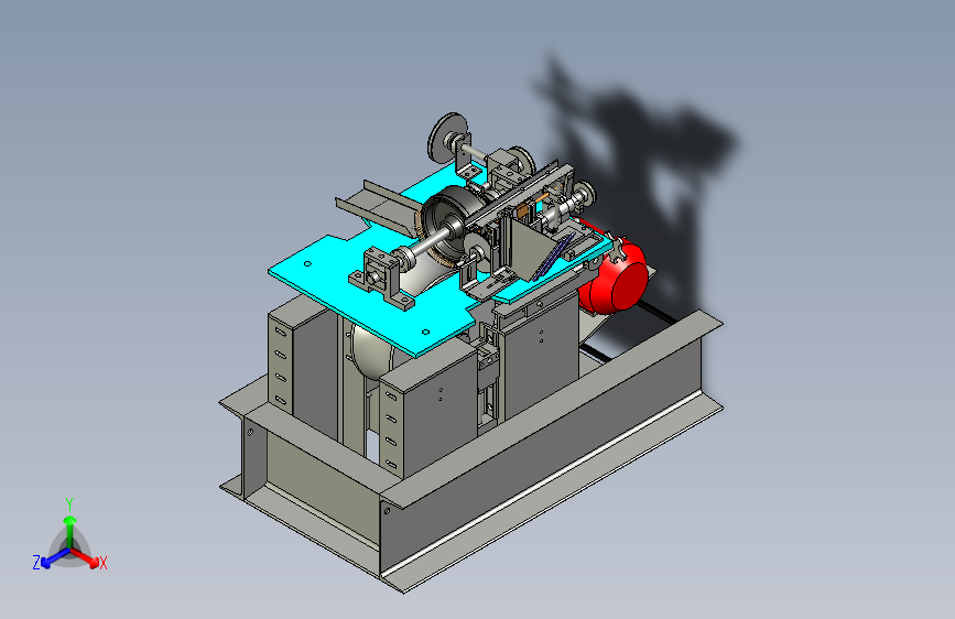 精密磨床总装3D图模型