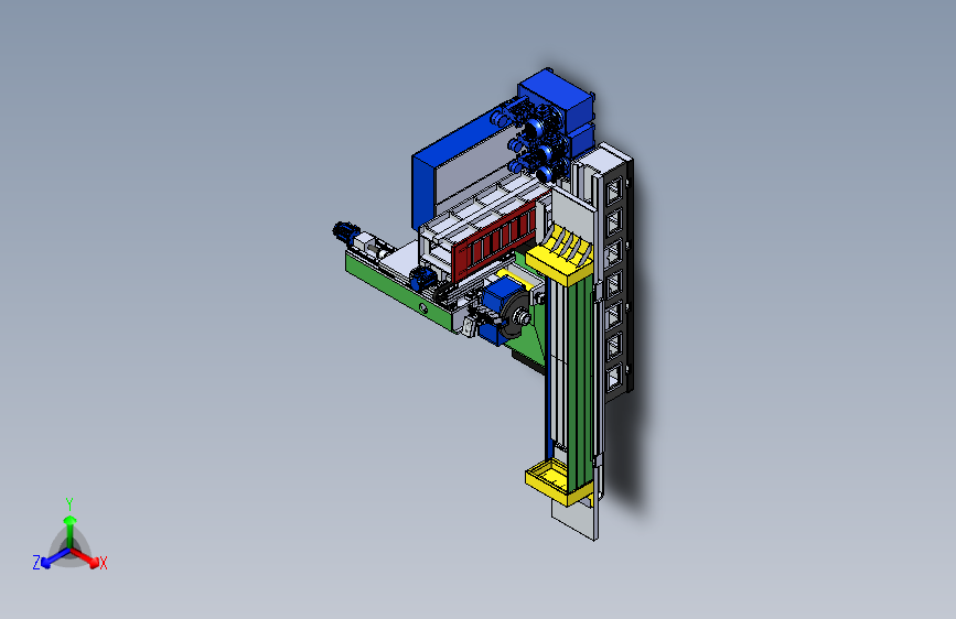 平面自动磨床3D图纸三维模型