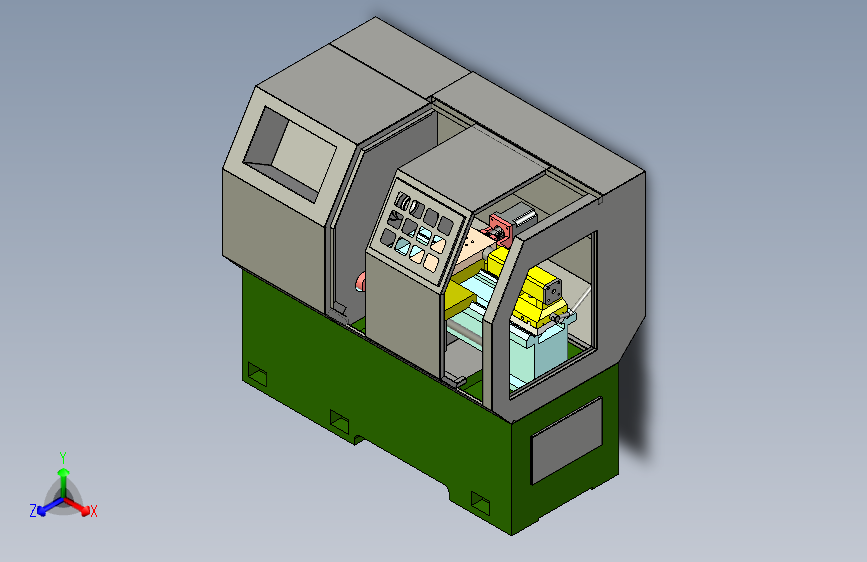 数控车床三维模型3D图纸