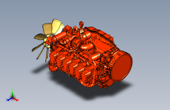 无反作用发电机模型3D图三维模型
