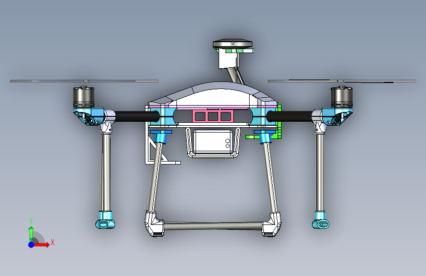 G19806-Drone+pixhawk”+无人机 正面视图