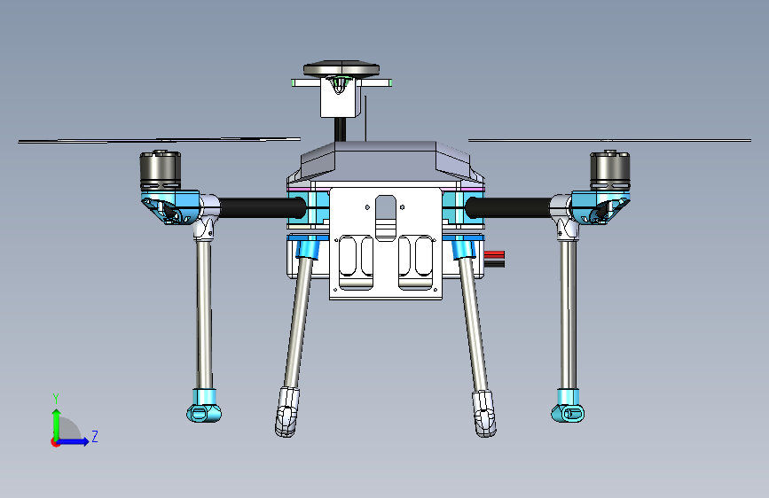 G19806-Drone+pixhawk”+无人机 左侧视图