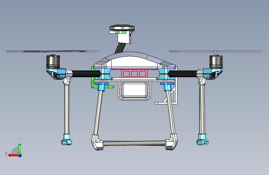 G19806-Drone+pixhawk”+无人机 背面视图